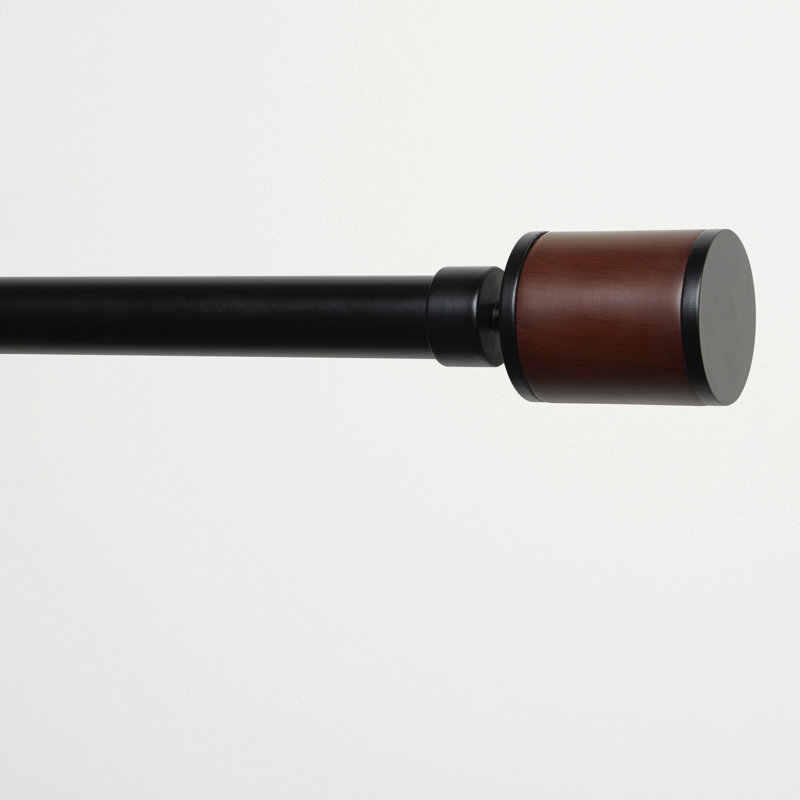 Amalgamated Textiles Exclusive Home Rimini 1" Window Curtain Rod and Finial Set, Adjustable