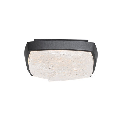 Kenji Dimmable LED Flush Mount With Reclaimed Crystal Diffuser