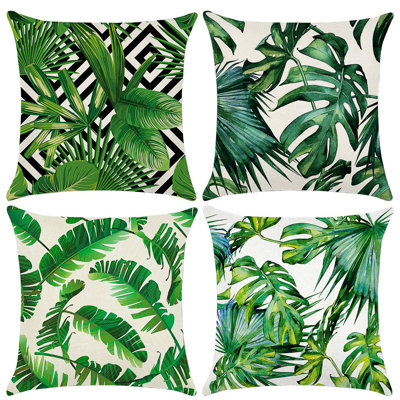 Alliene Green Square Cushion