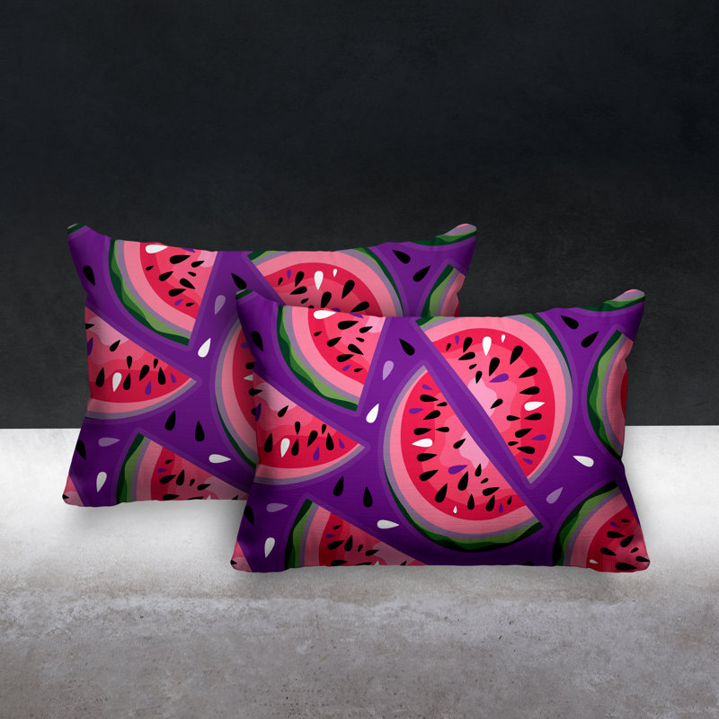 Coussin intérieur / extérieur Watermelon, Mauve