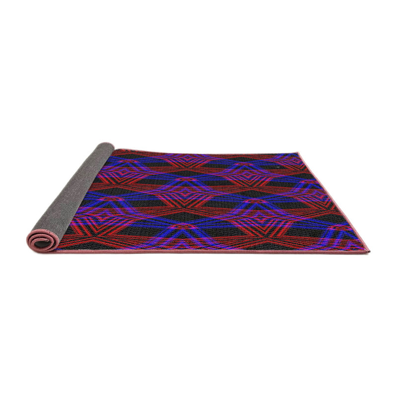 Tapis mauve / bleu Power Loom, Carré 6 pi