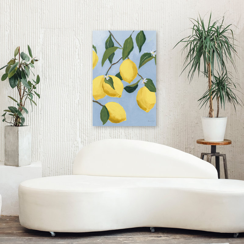 Citronnier clair - branches bleues agrumes, H 36 po x l 24 po