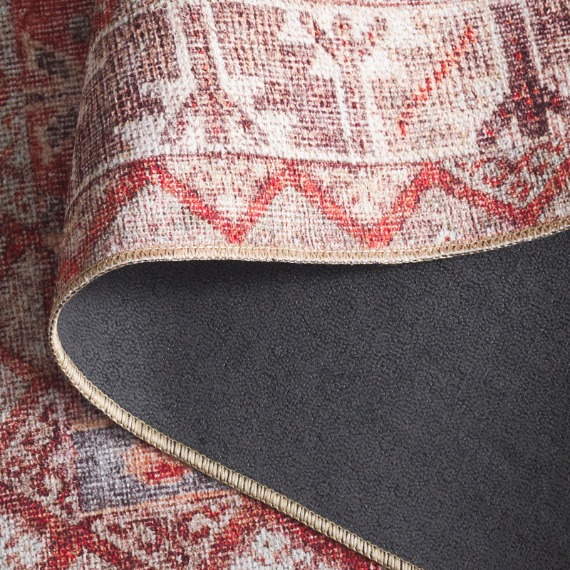 Tapis oriental rétro lavable à la machine Serapi Performance, Rectangle 5 pi 1 po x 7 pi 6 po