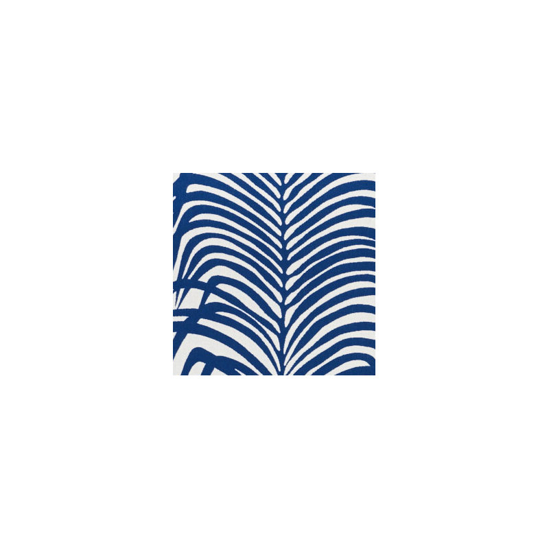 Zebra Palm Fabric, Navy