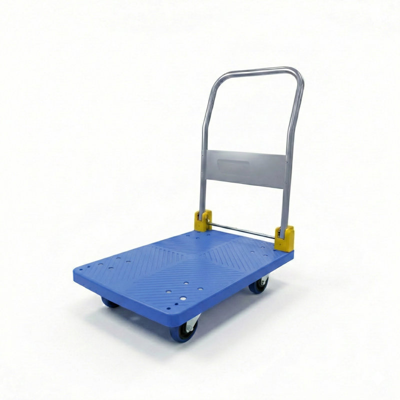 Camion plateforme pliable robuste, Bleu, 34.3" H x 18.9" W x 28.4" D