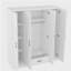 Armoire 4 portes avec 1 tiroir, blanc