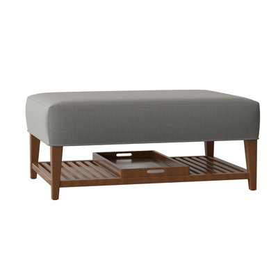 Repose-pieds rectangulaire avec rangement Carly