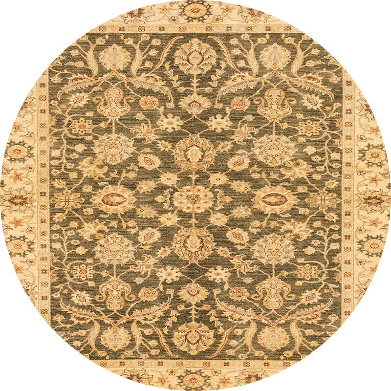 Tapis abstrait moderne 3506, Rond 5 pi