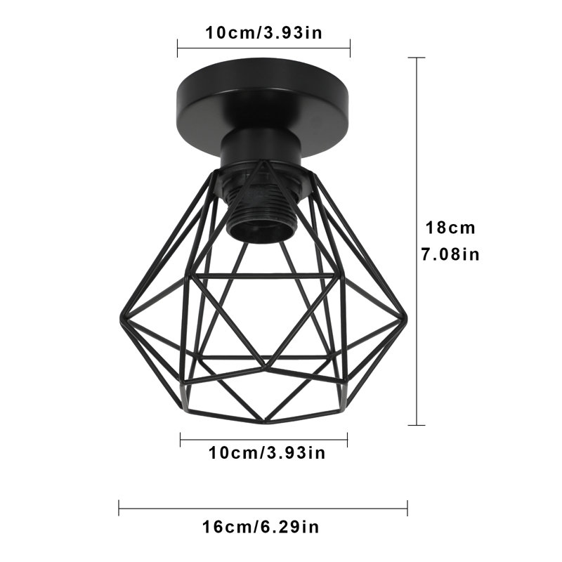Alassandra 1-Light GeometricFlush Mount