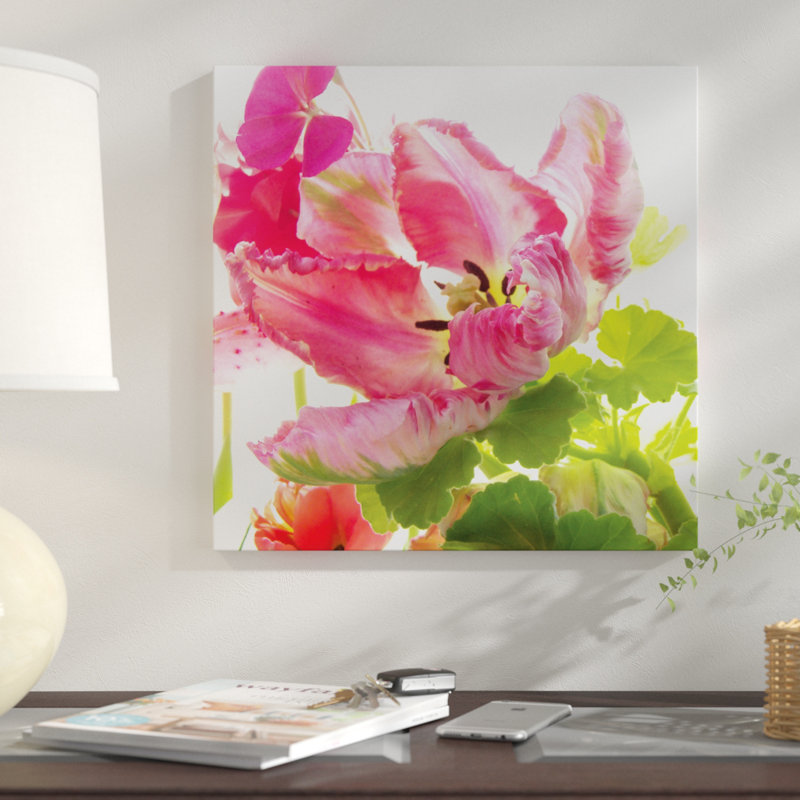 « perroquet tulip one », reproduction de photo, Toile tendue, H 12 po x l 12 po x P 0,75 po