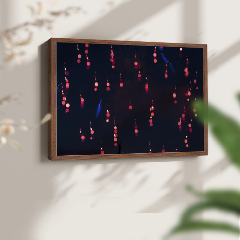 Crimson Constellation - Reproduction encadrée - Restickable, Noyer, H 11 po x l 14 po