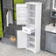 Armoire de rangement minimaliste pour salle de bain avec tiroir, tablettes réglables et conception anti-débordement-1434336618
