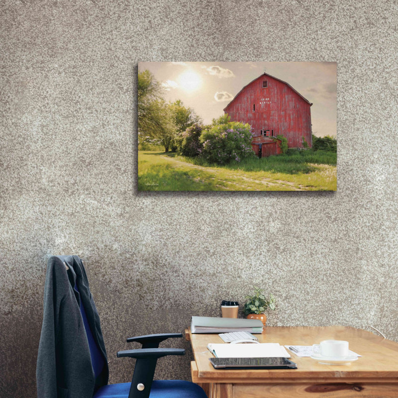 «Spide Barton Barn» par Lori Deiter, art mural sur toile, H 26 po x l 40 po x P 1,5 po