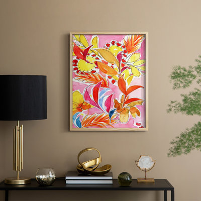 Manic Botanical I Framed Print - Solid Wood