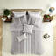 Ensembles de literie confortables en coton, imprimé aztèque gris, style Mid-Century pour la maison