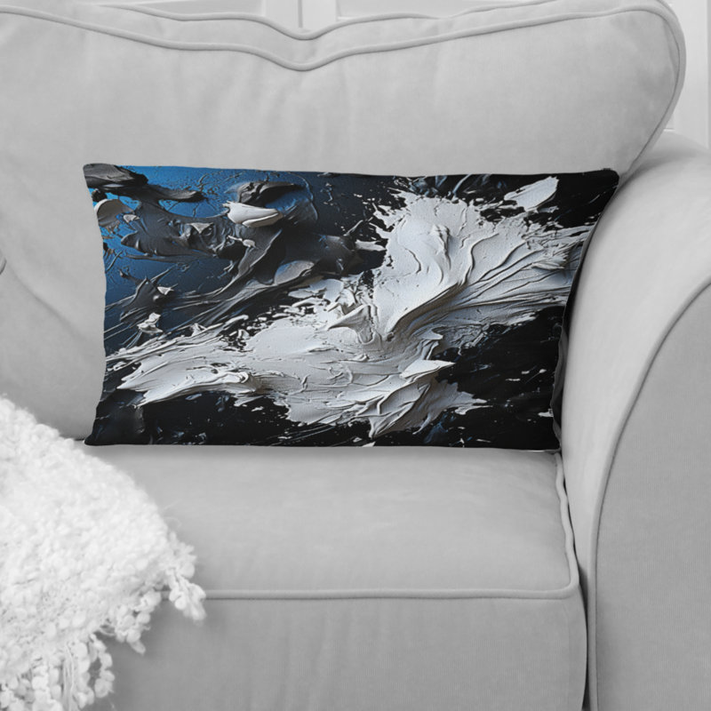 Abstract River Of Euphoria I - Coussin décoratif avec peinture abstraite