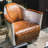Industrial Style Creative Rivets Leisure Chair Faux Leather Armchair-101178132