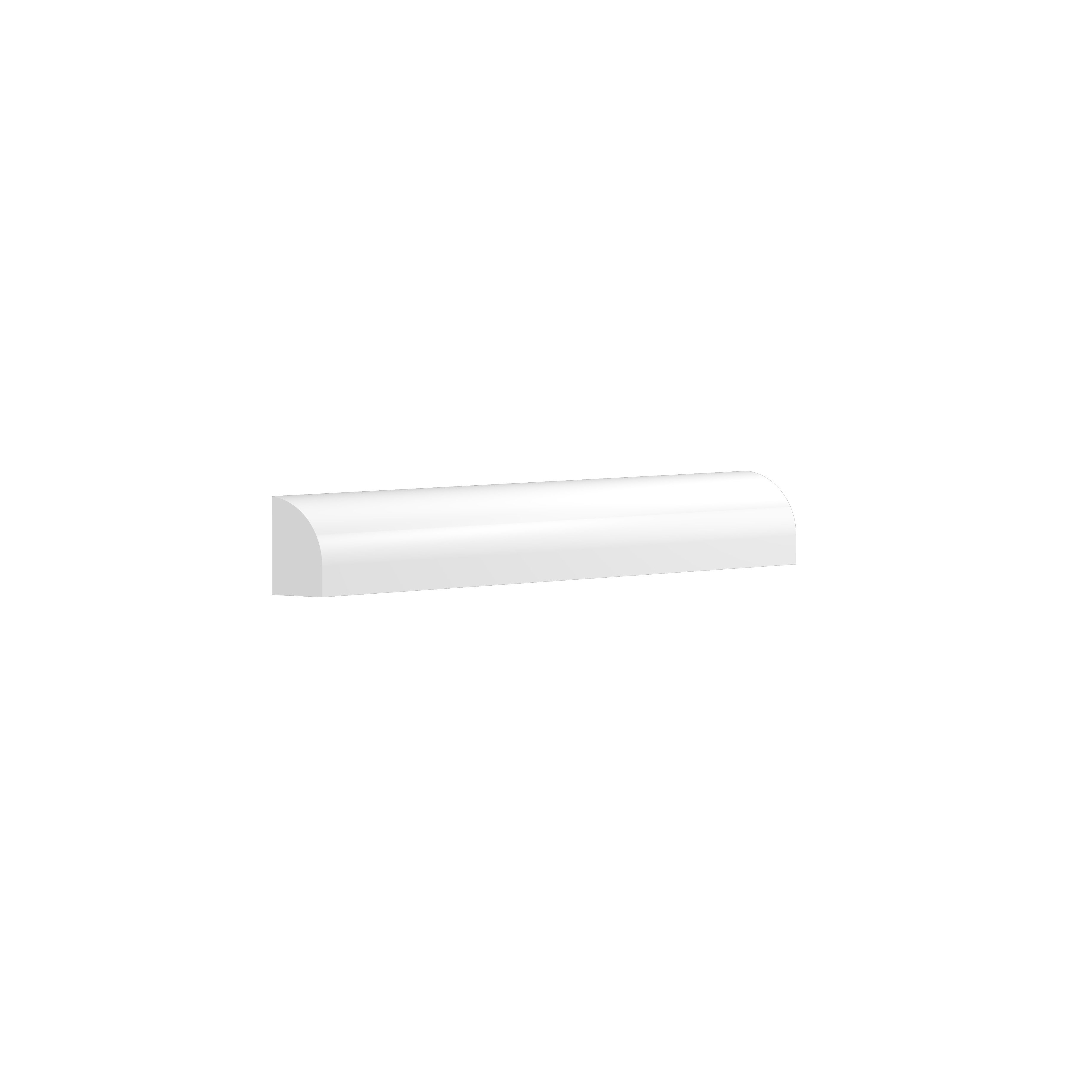 Metrie 15/32" x 23/32" x 08' Metrie Complete® Polar White Painted MDF