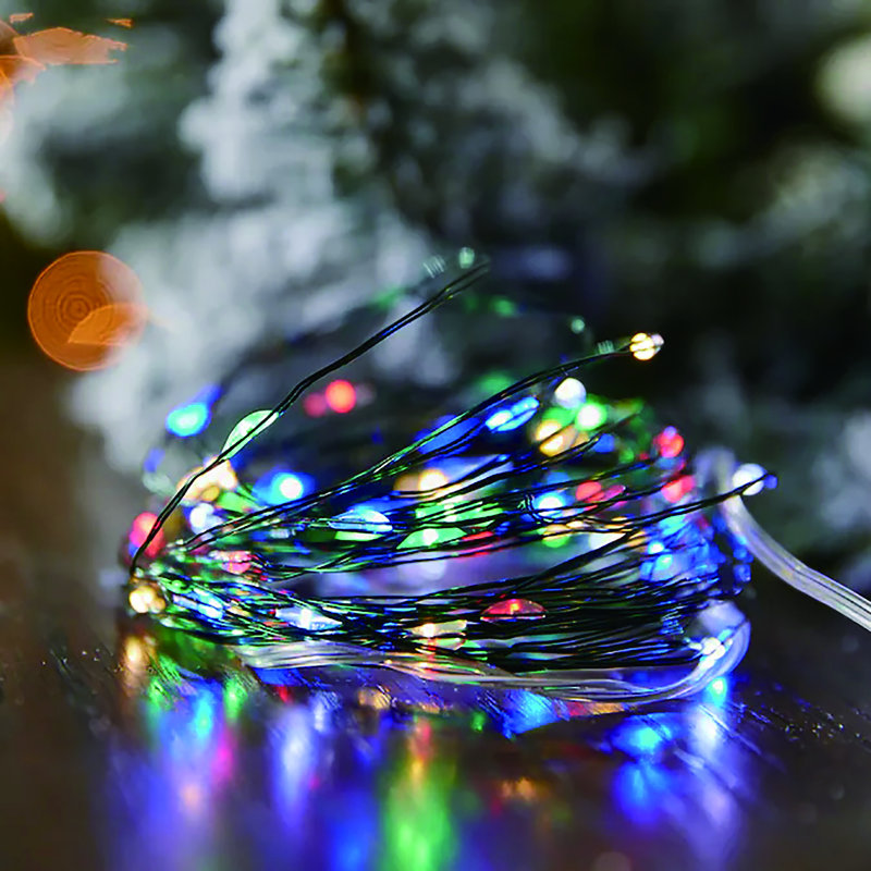 SUPERHUNTER 120-Light Warm White LED Fairy Light String, Multicolor