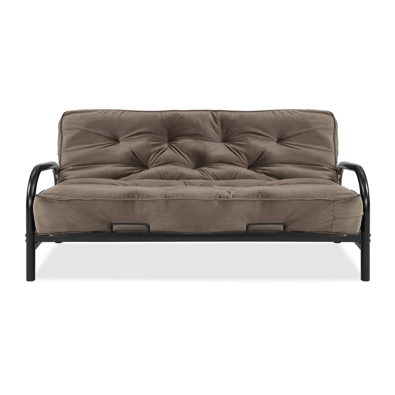 Futon avec matelas Dallas, Cendre