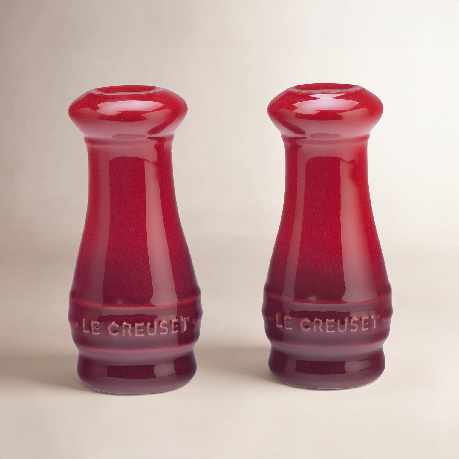 Stoneware Salt and Pepper Shaker Set, Cerise