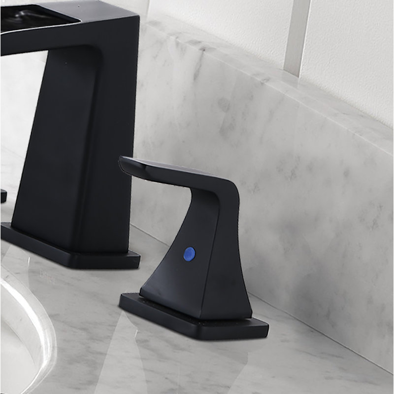 Aanya 2-handle Bathroom Faucet with Drain Assembly, Matte Black