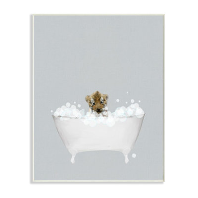 «Tiger Blue Bath» par Leah Straatsma - reproduction d'art