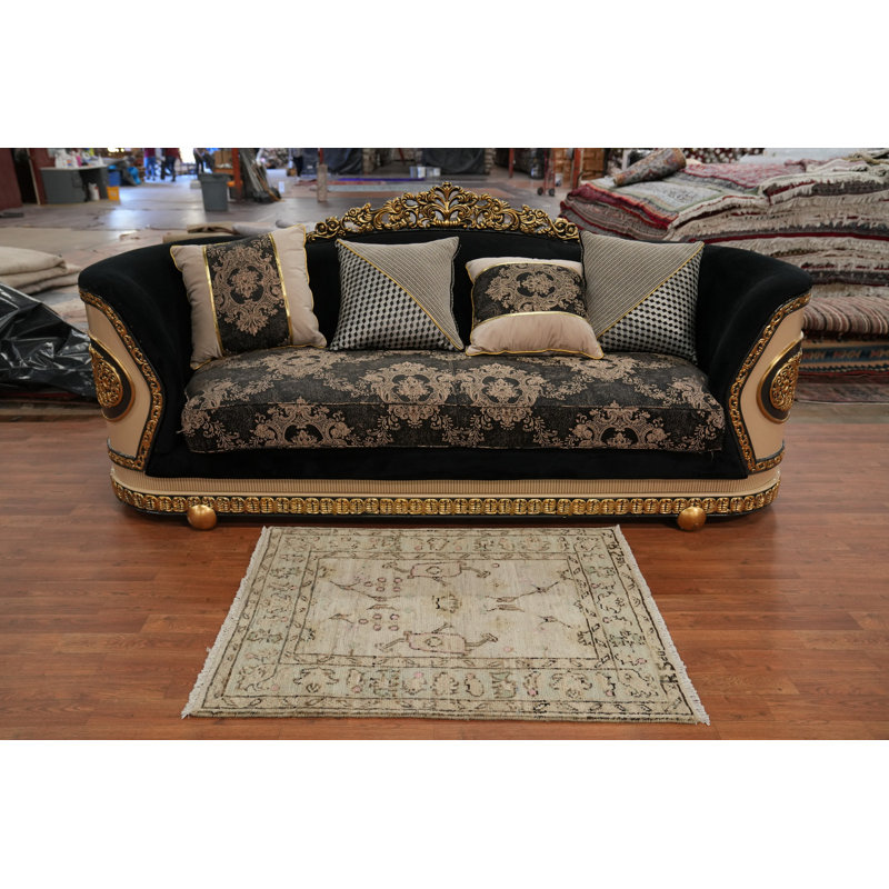 Tapis teint en laine Oushak 3 x 4