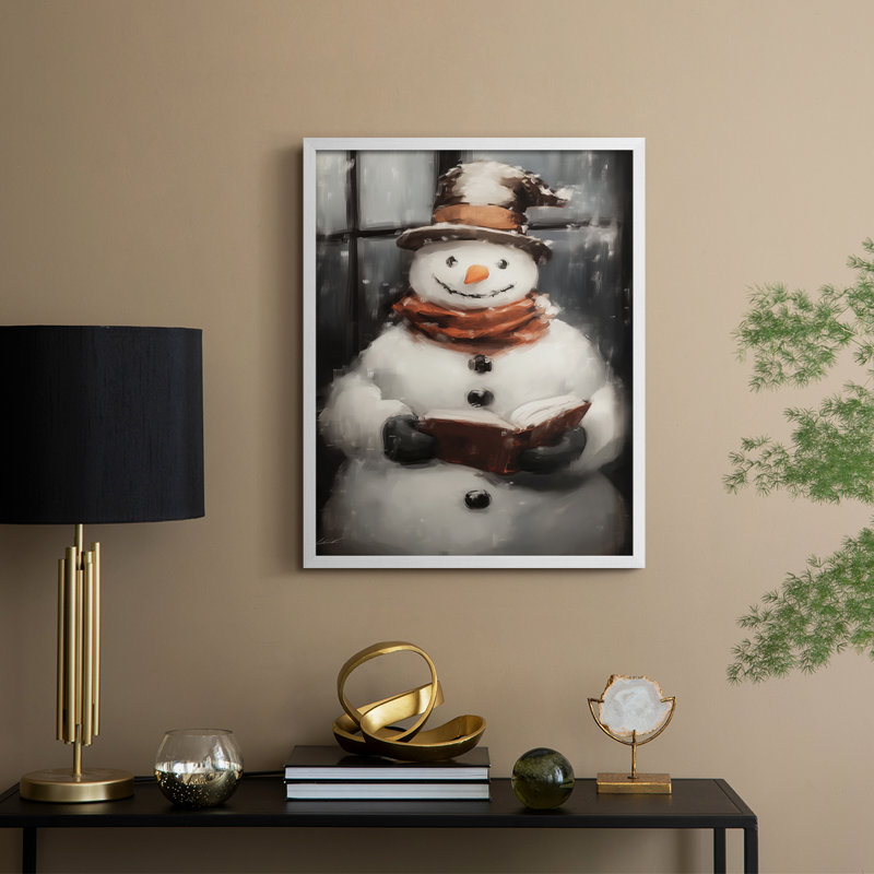Art des Fêtes de Noël - Série 2 - CECLXII, reproduction encadrée - bois massif, H 15 po x l 12 po, Blanc
