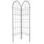 Ensemble de 4 treillis en métal 78,7 "x 19,7", antirouille pour la gloire du matin, support à fleurs extérieur - jardin noir 78,7 "x 19,7", paquet rose, support