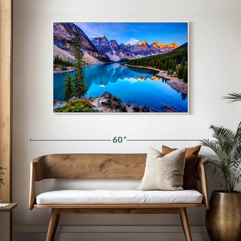 Amazing Moraine Lake, 46" X 31", Floating Frame White