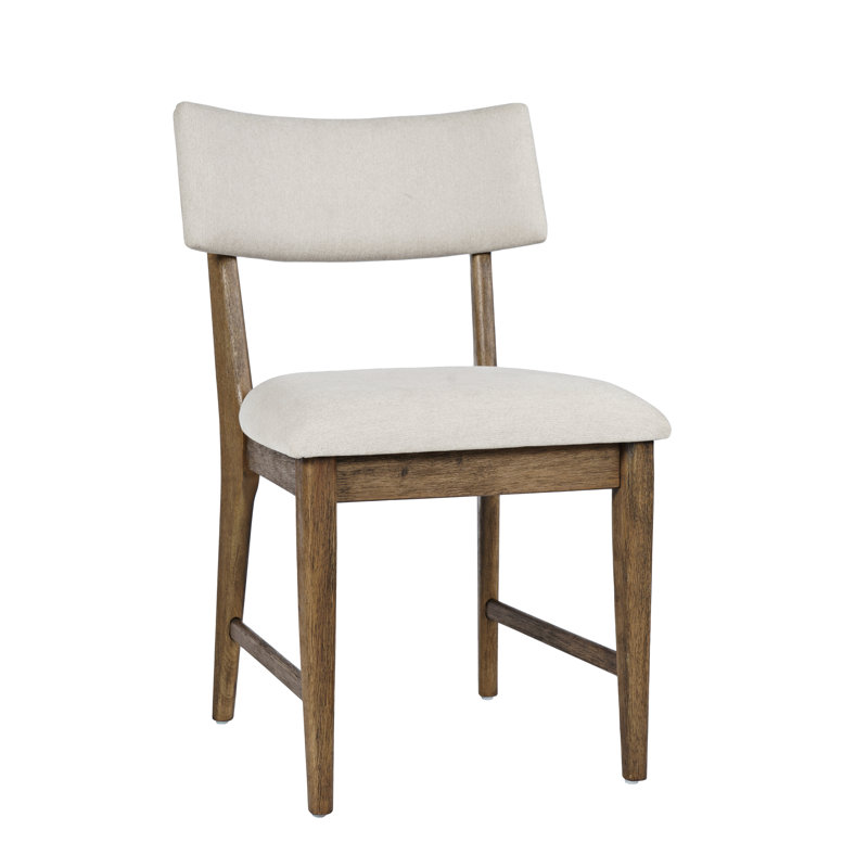 Chaise de salle à manger rembourrée Helina, Châtaignier