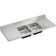 Lustertone 66" L x 25" W Double Basin Drop-In Kitchen Sink