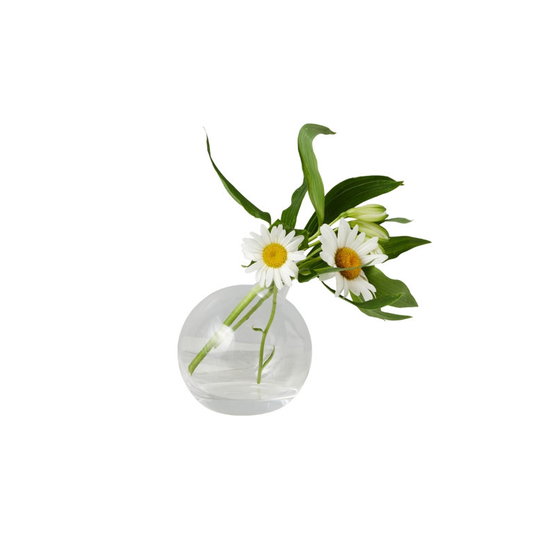 Glass Sphere Bud Vase, Clear