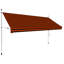 Dakota Fields 347.98cm W x 119.38cm D Polyester Orange/Brown Cover Retractable Patio Awning