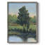 «Tree by the Riverbank I», reproduction encadrée - bois massif-1177903664