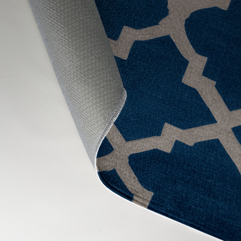 Tapis bleu intérieur et extérieur Trellis, Rectangle 9 pi x 12 pi