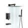 12 inch Shower Faucet System Wall Mounted Rainfall Shower Head with Handheld Sprayer Waterfall Tub Spout and Rough-in Valve