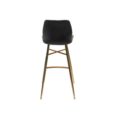 Upholstered Counter Stool with Metal Frame