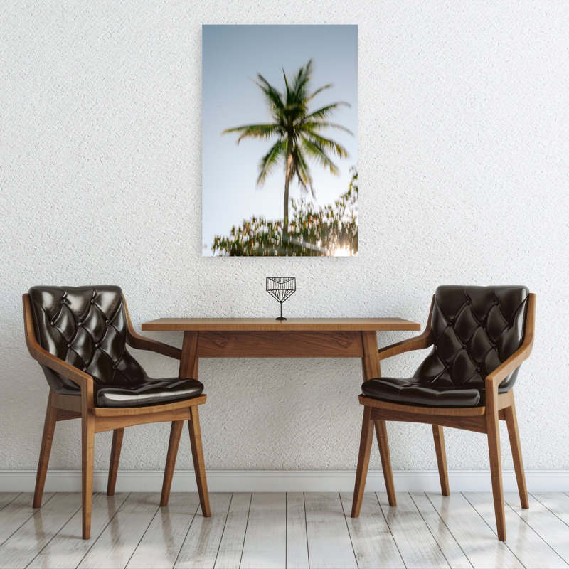 «Swaying Palm Dream», impression abstraite, impressionnant, paume, paix, nature, art mural, H 36 po x l 24 po
