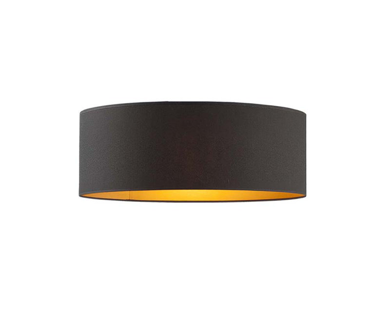 Suniga Fabric Flush Mount, Black, 20cm H x 40cm W x 40cm D
