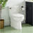 Brinstead One-Piece Elongated Skirted Toilet - Matte Black Handle-117795398