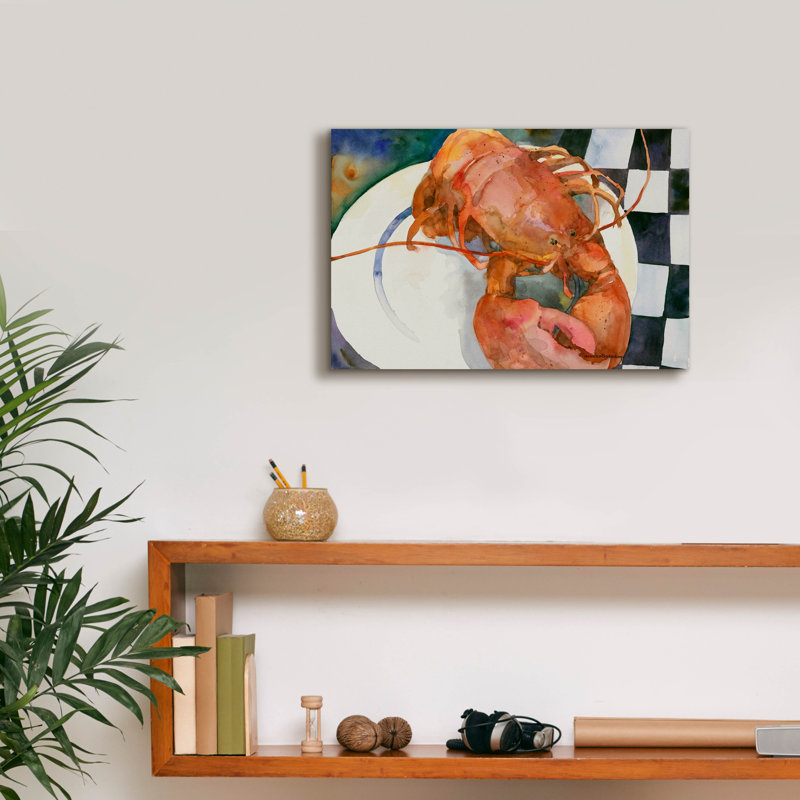 Art mural sur toile Winston Porter «Lobster» par Annelein Beukenkamp, H 12 po x l 18 po x P 0,75 po