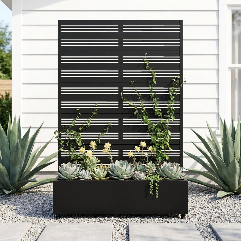 Planter Box, 185cm H x 120cm W x 40cm D, Black