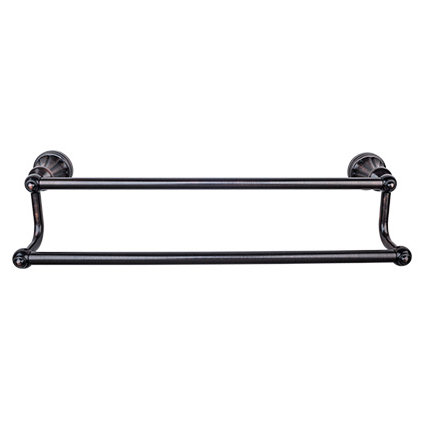 Hudson Bath Double 18" Wall Mounted Towel Bar, Tuscan Bronze