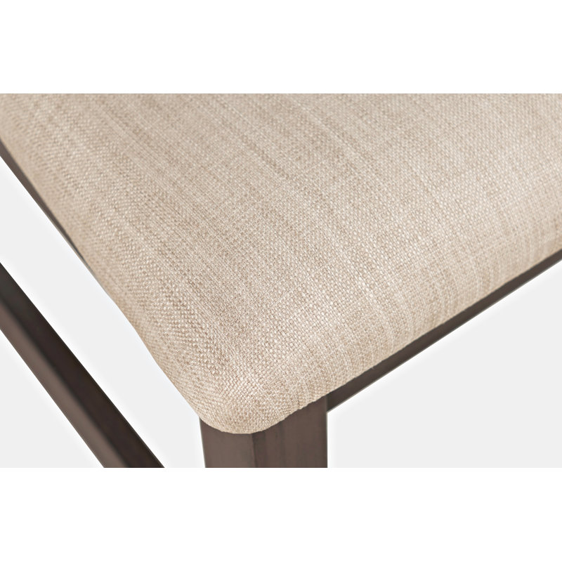 Chaise d'appoint en bois massif Kalisz, Beige clair, Gris