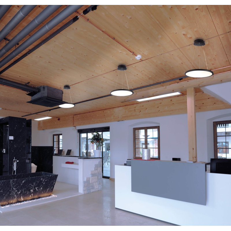 1 - Light LED Unique/Statement Pendant, Black