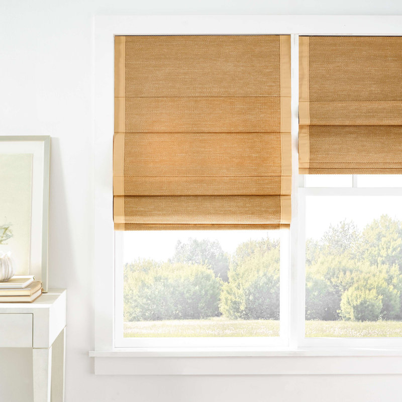 Ridge Cordless Roller Shade, Wicker, 32"W x 63"L