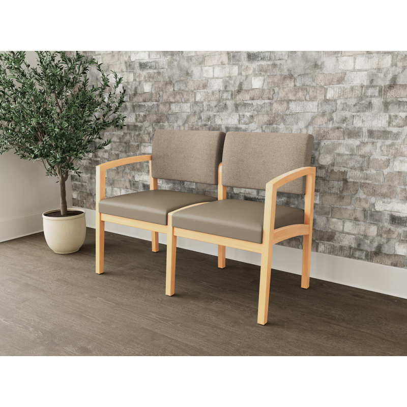Lenox 2-seater tandem chair, Naturel, Archetype Silt / Modena Farro