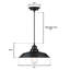 Luminaire suspendu en forme de dôme à 1 lumière Iron Hill-1440687726-1440687724